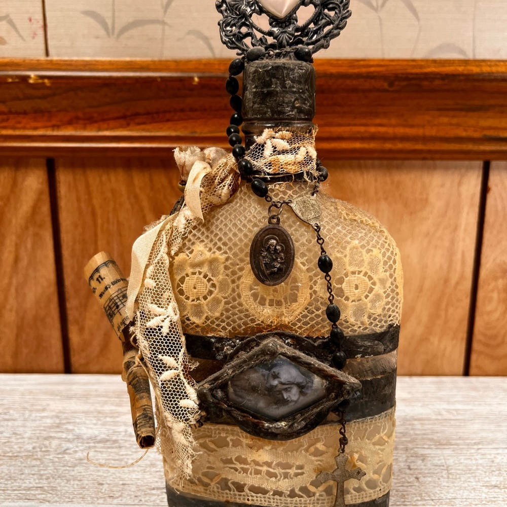 Mixed Media Vintage Bottle